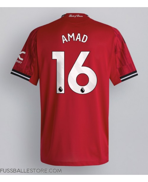 Günstige Manchester United Amad Diallo #16 Heimtrikot 2025-26 Kurzarm Günstige Manchester United Amad Diallo #16 Heimtrikot 2025-26 Kurzarm